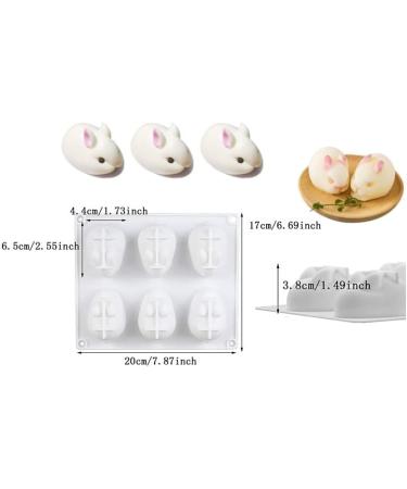 3D Easter Bunny Silicone Mold & 10 Greeting Cards - Creative DIY Rabbit Gift Box for Party, Birthday, Cake Toppers, Soap, Clay, Resin Crafts - Buy Online on GoSupps.com