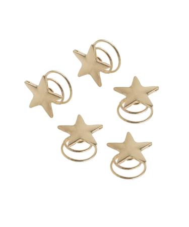 Solustre 10pcs Vintage Wedding Hair Star Clips - Decorative Spiral Hair Accessories for Brides & Girls - Golden Hair Needles - Buy Online on GoSupps.com