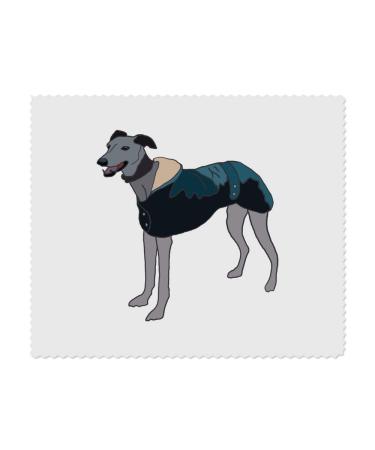 2 x 'Greyhound With Fur' Microfiber Lens/Eyeglasses Cleaning Cloths (LC00020779)