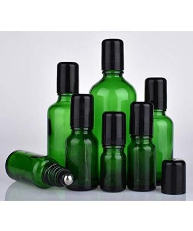 6-Pack 30ml Green Glass Essential Oil Bottles with Metal Rollers & Caps - Ideal for Cosmetics & DIY Projects - Buy Online on GoSupps.com