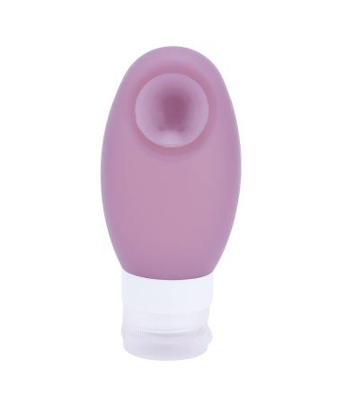 Travel Squeeze Bottle - Innovative Travel Bottle with Suction Cup Portable Silicone Cosmetic Storage Bottle for Outdoor (Purple)