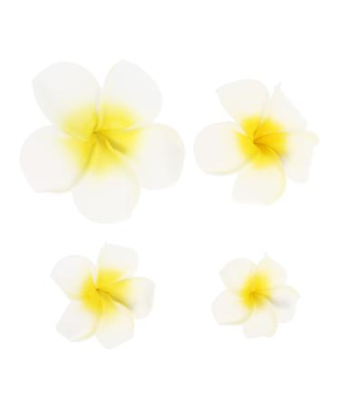 Beaupretty Flower Hair Clip 4Pcs Flowers Hair Clips Hawaiian Plumeria Flower Clips Foam Flower Hair Clips for Wedding Holiday Photo Flower Claw Clip
