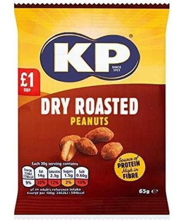 KP Dry Roasted Peanuts Case of 16x65g - Buy Online on GoSupps.com
