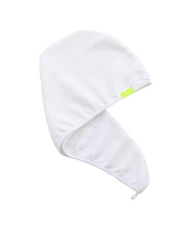 AQUIS Original Hair Wrap, Hands-Free Microfiber Hair Drying, White,10x27"