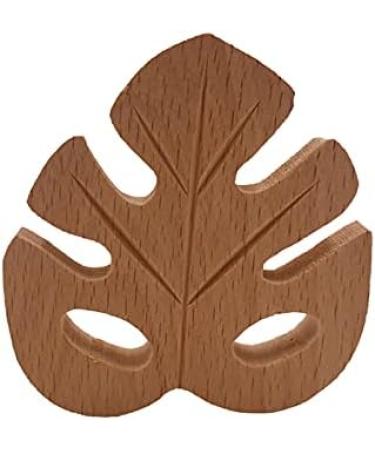 Wendysun 10pcs Cartoon Wood Teether - Natural Animal Banana Leaf Shape Teething Toy for Babies - Buy Online on GoSupps.com