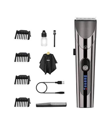 Men Hair Clipper Electric Trimmer LED Screen Washable Rechargeable Cordless Hair Trimmer Strong Power Steel Cutter