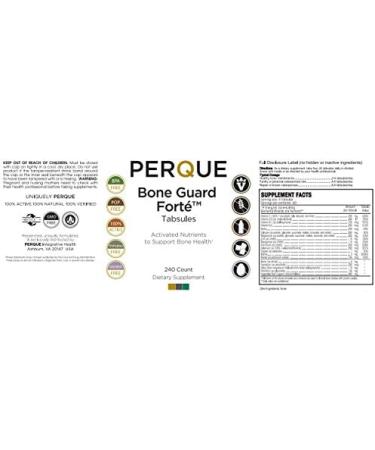 Perque Bone Guard Forte 240 Tablets - Ultimate Bone Support - Buy Online on GoSupps.com