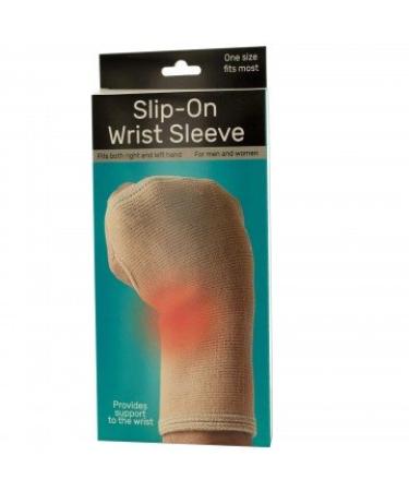 Slip-on Wrist Support Sleeve in Beige