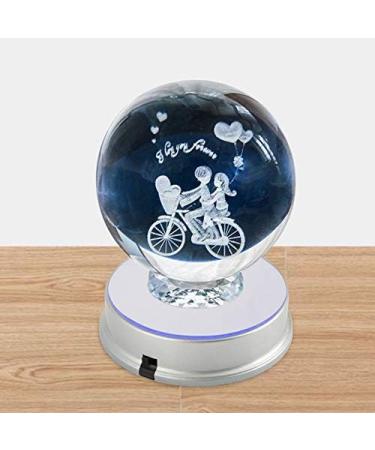 Buy Hilitate Colorful LED Light Rotating Crystal Stand - Round Mirror & 2 LEDs for Home Textiles | Battery Not Included | International Shipping - Buy Online on GoSupps.com