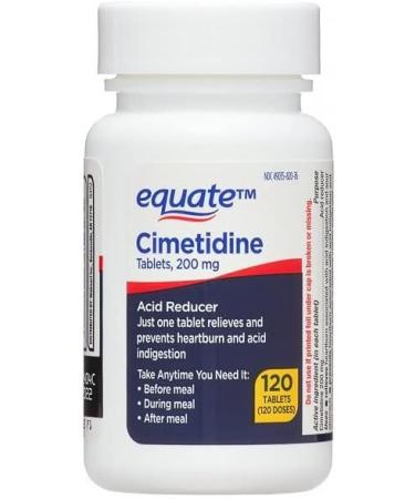 Equate Cimetidine 200mg 120 Tablets - Acid Reducer & Heartburn Relief + SSM's 14 Ways to Improve Heartburn - Buy Online on GoSupps.com