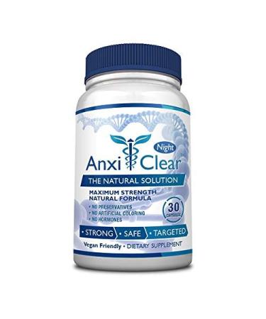 Consumer Health AnxiClear Night - Boosts Mood Calms the Mind Elevates Serotonin Levels - 5-HTP L-thianine - 30 Capsules - Made in the USA 1