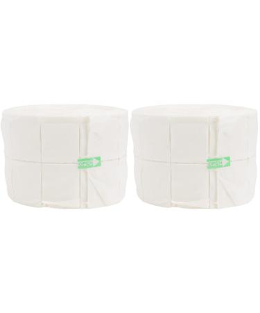 FRCOLOR Pack of 2 Rolls of 500 Absorbent Paper for Removing Gel Nail Polish Disposable Fluffy Cotton for Cleaning Nail Polish