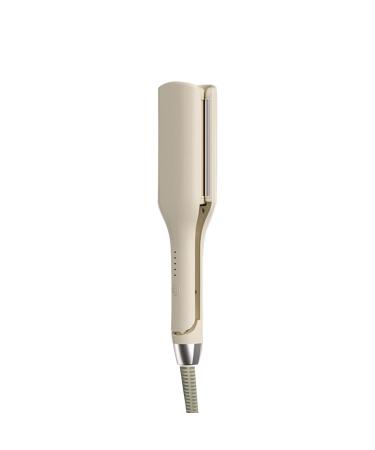 French Wave Hair Curling Wand 32 mm French Egg Roll Hair Curler Anti-Scald Hair Crimper 2 Barrel Ionic Wavy Curling Iron Fast Heating Hair Waver Curling Stick for Wide Deep Waves (Beige) One Size Beige