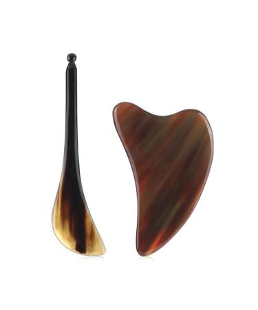 Gua Sha Board Face Lift Massage Stick Sandalwood Massage Comb Set Tools