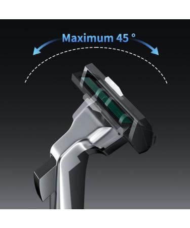 2-Blade Razor for Men - Dual Lubrication & Precision Trimmer 6 Cartridges Included | Premium Shaving Set in Black - Buy Online on GoSupps.com