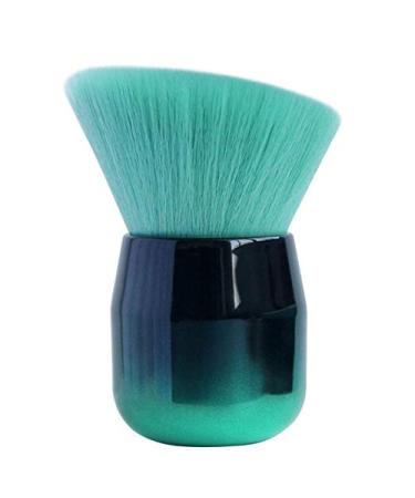 RIYAN 1Pc Blusher Brush Hair Mushroom Powder Makeup Brush with Portable Aluminum Short Handle Make Up Tool Oblique