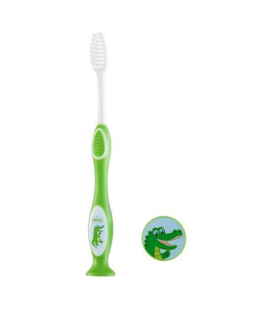 Chicco Toothbrush for Kids 3-6Y | Blue - Ergonomic & Safe Dental Care - Buy Online on GoSupps.com