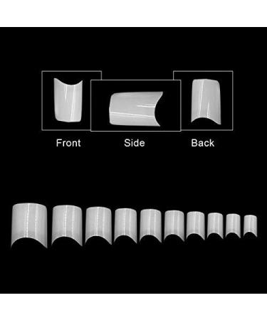 500 Pcs Acrylic French Fake Nails - Press-On Nail Tips in 10 Sizes | Perfect for Nail Art & Easy Application - Buy Online on GoSupps.com