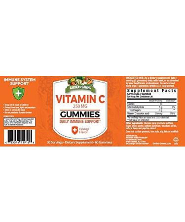 Garden Greens Vitamin C Gummies - Refreshing Orange Flavor  30 Servings for Immune Support - Buy Online on GoSupps.com
