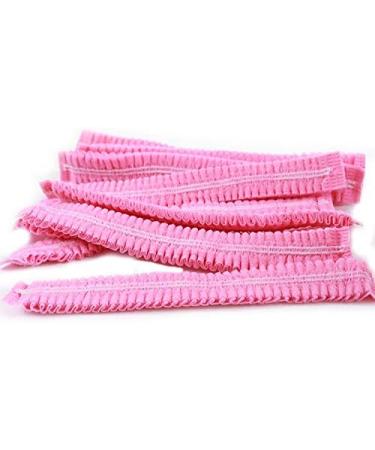 100pcs Disposable Pink Mob Caps Hair Net for Cosmetics, Kitchen, Hospital - Free Size Elastic - Buy Online on GoSupps.com