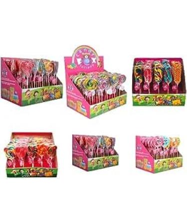 Kids Party Bag Sweets Spiral Rainbow Unicorn Lollipop Candies 5-10 Different Shapes Ideal Kids Gifts for Children Birthday Newyear Halloween Party Bags Gift Hamper (10)