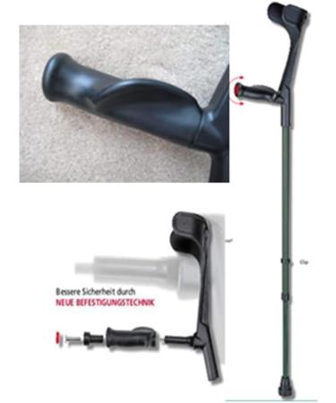 ATHUAHLR Forearm Crutches Adjustable Aluminum Alloy Forearm Crutch Open Cuff Crutches Elbow Crutches 10 Stops Adjustable in Height Lightweight and Easy Carry for Men/Women with Comfortable Grip - Buy Online on GoSupps.com