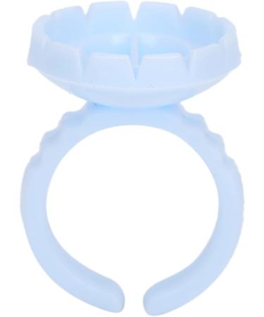Eyelash Extension Glue Ring Cup 1.5cm / 0.6in Stable Wearing Easy To Wear Eyelash Glue Ring Cup Strong Flexibility for Professional Use(A pack of 100 blue) - Buy Online on GoSupps.com
