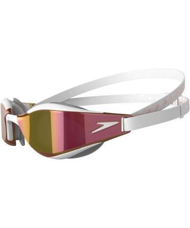 Speedo Unisex Fastskin Hyper Elite Goggles - White/Oxide Grey/Rose Gold | One Size - International Shipping Available - Buy Online on GoSupps.com