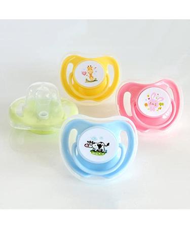 Greatangle-UK Baby Silicone Pacifier Butterfly Shape Hygienic Cap with Animal Pattern Blue