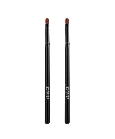 Luxspire lip brush 2 pieces make-up lip brush eyeshadow brush liner contour brushes art fiber lip gloss brush professional beauty make-up brush for lips make up black - Buy Online on GoSupps.com