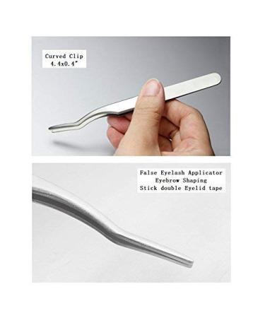 AUCH False Eyelashes Applicator Kit - 3Pcs Fake Eyelash Placement Tools in Silver | Easy Application for Flawless Lashes - Buy Online on GoSupps.com