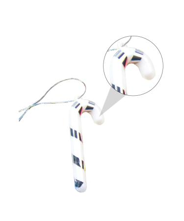 Alipis 4pcs Christmas Candy Cane Ornament Candy Canes Tree Pendants Christmas Adornments Christmas Tree Silver 7x2.5cm