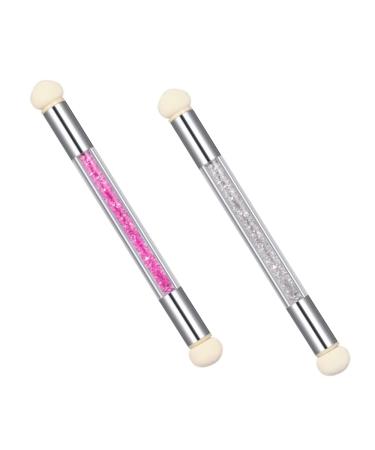 2 pieces of nail art rendering tools double head ombre sponge manicure brush brush sponge nail art sponge nailart sponge Brush - Buy Online on GoSupps.com