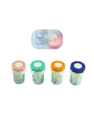 WUZAIYEHONG Contact Lens Cleaner Portable Contact Lens Cleaner Cleaning Box Container 4pcs (Random Color)