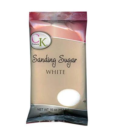 CK Products No.1 Sanding Sugar, White White 1 Pound (Pack of 1)