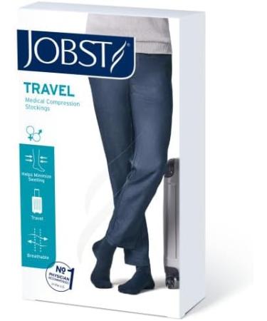 Jobst Travel Socks for Men & Women - Prevent Travel Thrombosis Soft & Breathable Cotton Navy Size 3 - Buy Online on GoSupps.com