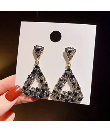 Earrings for Women Ladies Earrings Fashion Black Triangle Rhinestone Drop Earrings Ladies Retro Pendant Earrings Girls Wedding Birthday Jewelry Fashion Earrings Earrings for Women - Buy Online on GoSupps.com