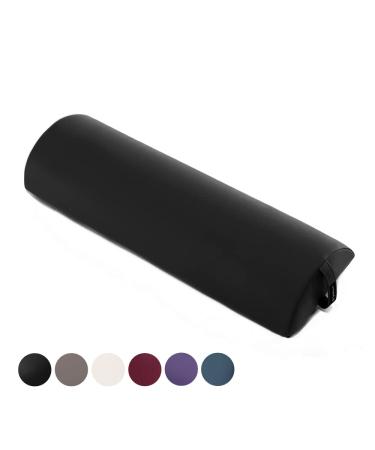 DR.LOMILOMI Massage Bolster Pillow (Large Half-round 622, Black)