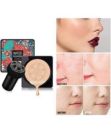 Natural Color Mushroom Head Air Cushion BB Cream Concealer Lasting Nude Makeup Moisturizing Brightening Pigment CC Liquid Foundation Even Skin Tone Makeup Base - Buy Online on GoSupps.com