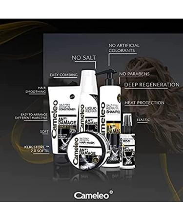 Cameleo Keratin Flushing Treatment for Damaged Hair | Regenerating Care with Biomimetic Keratin & Argan Oil | 200ml Heat Protection - Buy Online on GoSupps.com