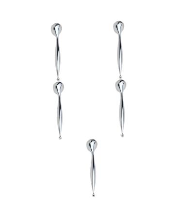 FRCOLOR 5pcs Eye Massage Spoon Makeup Applicator Sticks Anti Wrinkle Face Cream Make up for Face Skin Care Tools for Face Portable Face Cream Spoon Eye Massager Stainless Steel 13.1X2.1CMx5pcs Silverx5pcs