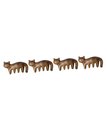 Beaupretty 4 pieces kitten massage comb wooden comb tool hair massage scalp massage massage body body massage devices scalp ridge massage spell