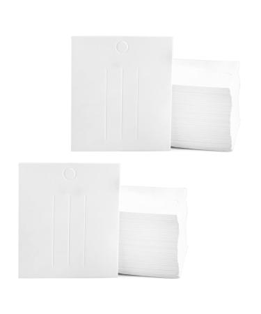 Hair Clip Display Cards 200 PCS 6.3 x 7.3 cm White Paper Bow Jewelry Display Cards Holder for Hair Barrettes Accessories Display and Organizing