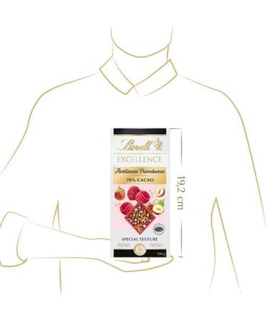 Lindt - Raspberry Hazelnut Tablet 70% Cocoa EXCELLENCE - Dark Chocolate - 100g - Buy Online on GoSupps.com
