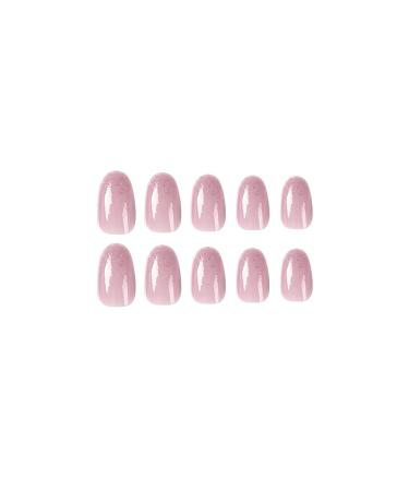 BABALAL Medium Pink Glitter Acrylic Oval Press on Nails for Women and Girls | Glossy Stick on Nails with Quality Adhesive - NailW-01pink - Buy Online on GoSupps.com