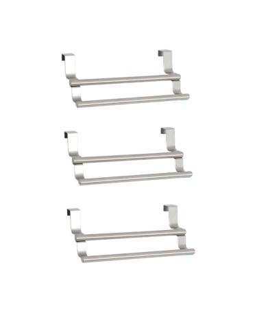 Angoily Towel Holder 3pcs Over The Cabinet Towel Hanger Over The Door Towel bar Stainless Steel Towel Hanger Bathroom mediumx3pcs As Shownx3pcs