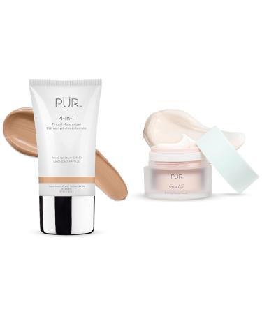 P R MINERALS 4-in-1 Tinted Moisturizer & Firming Facial Cream Bundle Light