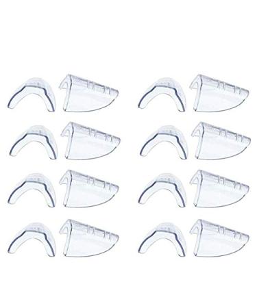 Nicfaky 8 Pairs Protective Glasses Side Protectors Transparent Side Protectors for Protective Glasses - Fits Most Glasses (ML)