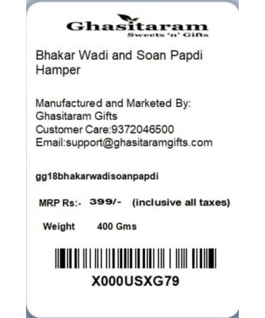 Ghasitaram Gifts Diwali Gifts Diwali Hamper Sweet Hampers - Bhakar Wadi and Soan Papdi Hamper Diwali Gifts Bhakar Wadi and Soan Papdi Hamper - Buy Online on GoSupps.com