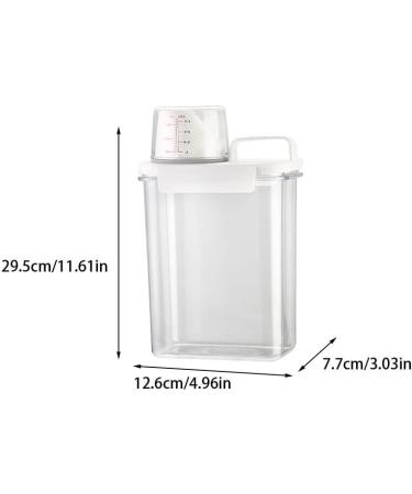 FIOERDTUIE Washing Powder Fluid Container Sealed Leakproof Tilted Mouth Refillable Transparent Moistureproof Bathroom Case Box 2300ml - Buy Online on GoSupps.com